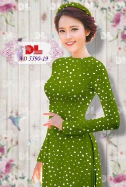 Vải áo dài chấm 5590 AD 5590