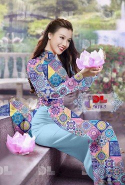 vải hoạ tiết hoa văn 5618 AD5618