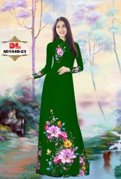 Vải áo dài hoa hồng 1840 AD 1840