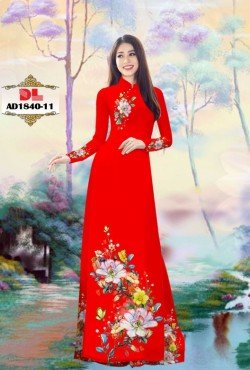 Vải áo dài hoa hồng 1840 AD 1840