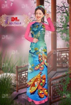 Vải áo dài  phong cảnh 5581