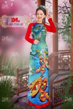 Vải áo dài  phong cảnh 5581 AD 5581